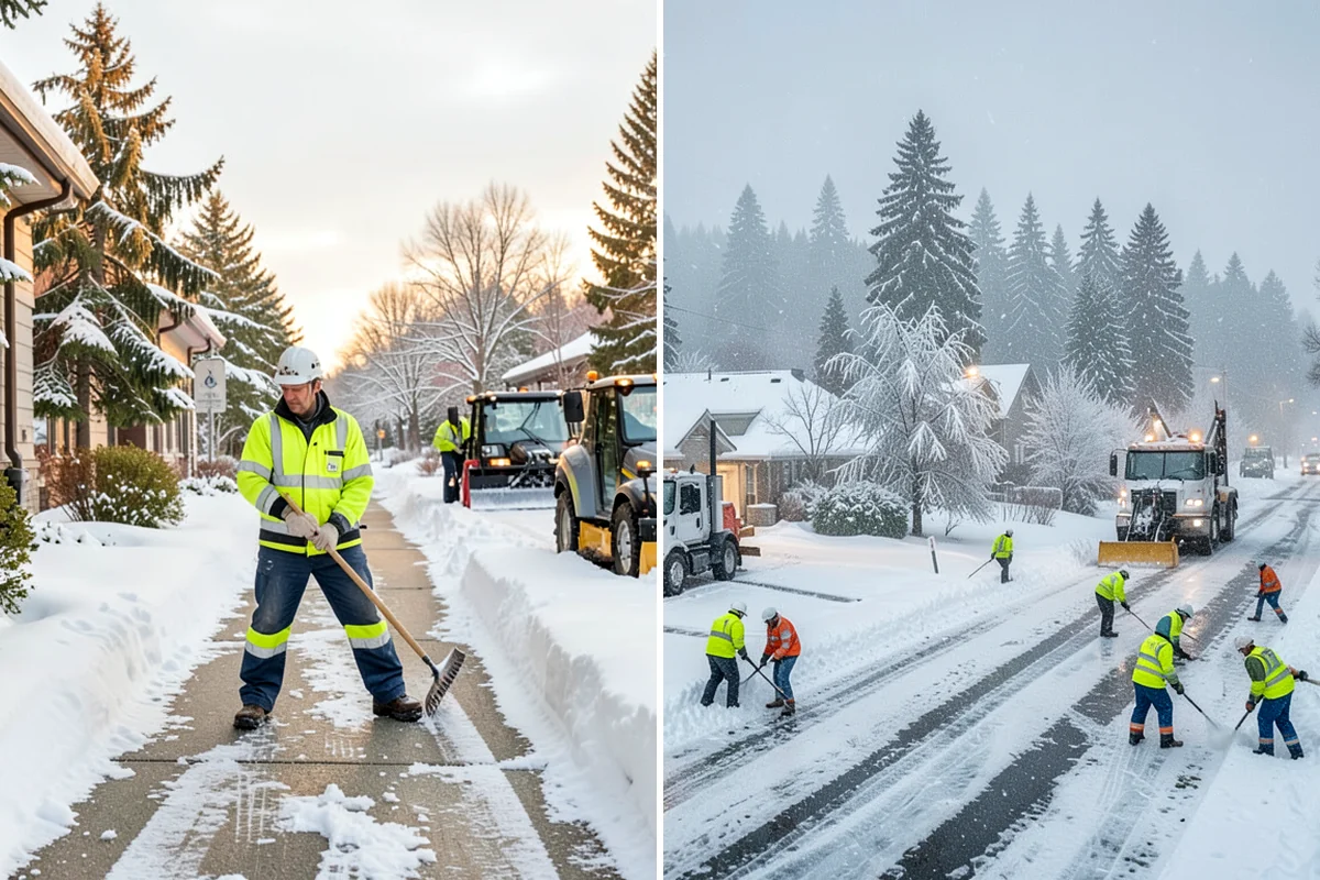 Self-Storage Facility Snow Plowing in Concrete, Skagit County, WA - Map the drive aisles, gates, and office parking with facility staff