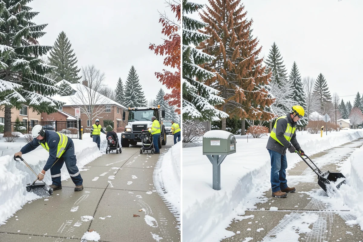 Self-Storage Facility Snow Plowing in Covington, King County, WA - Map the drive aisles, gates, and office parking with facility staff
