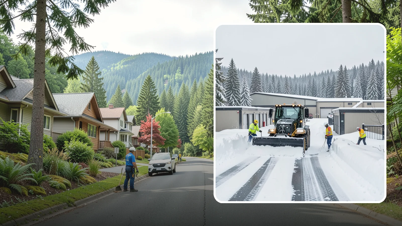 Self-Storage Facility Snow Plowing in Darrington, Snohomish County, WA - We plow self-storage drive aisles and gate approaches so customers reach their units and access stays open through a storm.
