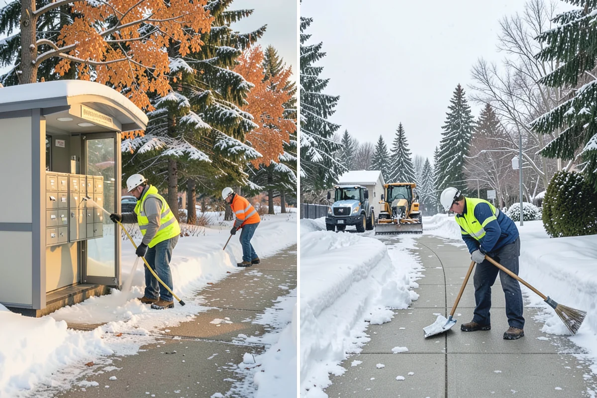 Self-Storage Facility Snow Plowing in Darrington, Snohomish County, WA - Map the drive aisles, gates, and office parking with facility staff