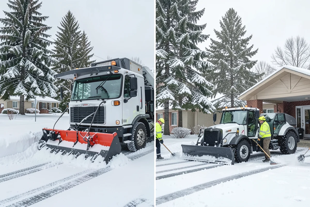 Self-Storage Facility Snow Plowing in Des Moines, King County, WA - Map the drive aisles, gates, and office parking with facility staff