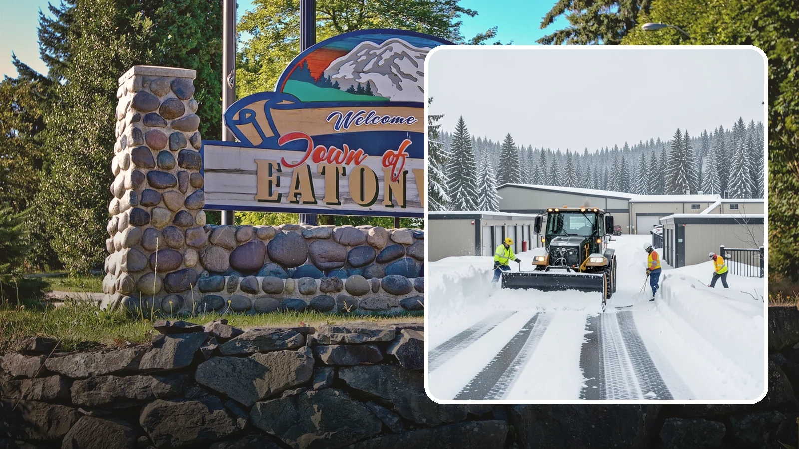 Self-Storage Facility Snow Plowing in Eatonville, Pierce County, WA - We plow self-storage drive aisles and gate approaches so customers reach their units and access stays open through a storm.