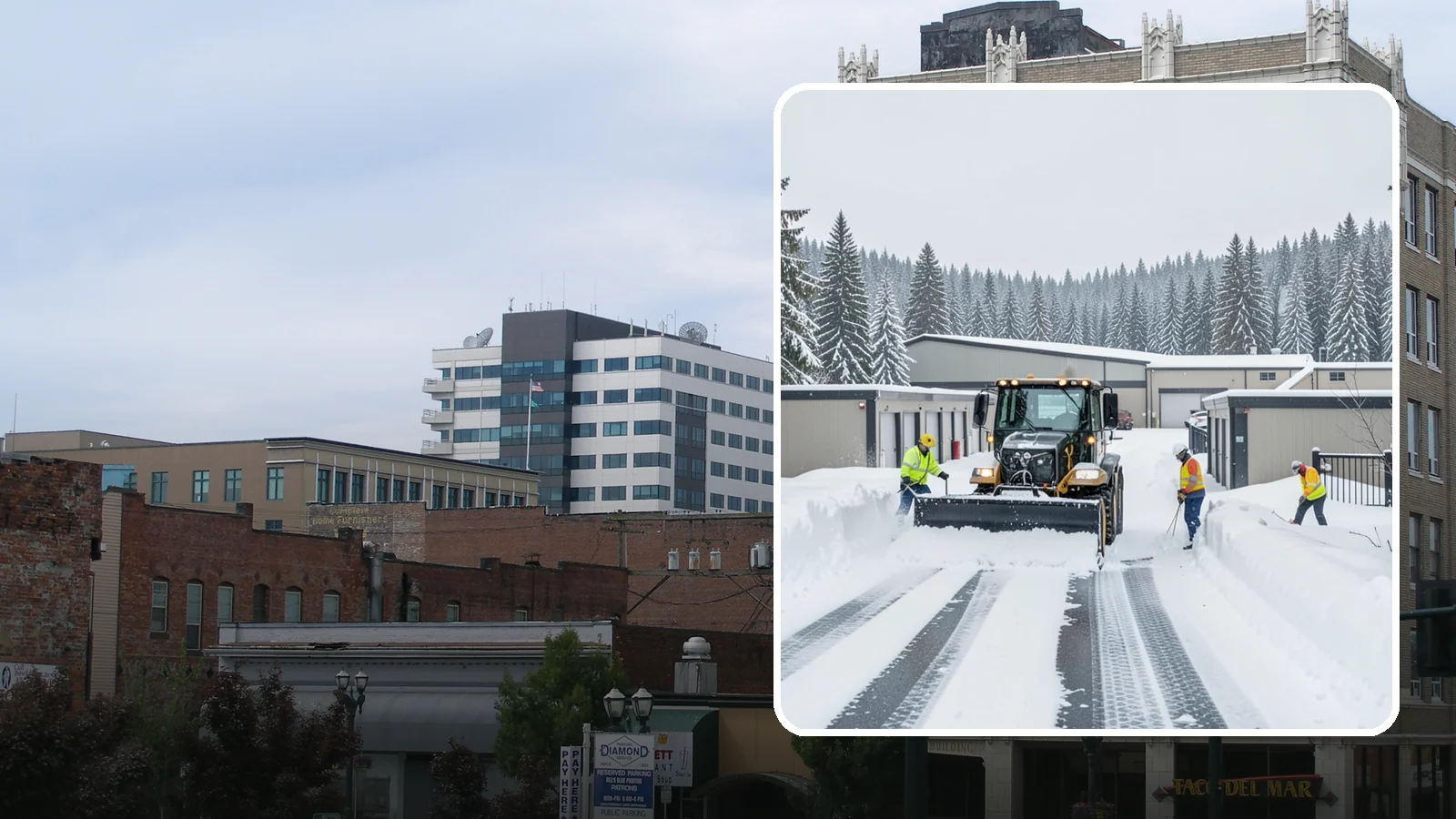 Self-Storage Facility Snow Plowing in Everett, Snohomish County, WA - We plow self-storage drive aisles and gate approaches so customers reach their units and access stays open through a storm.