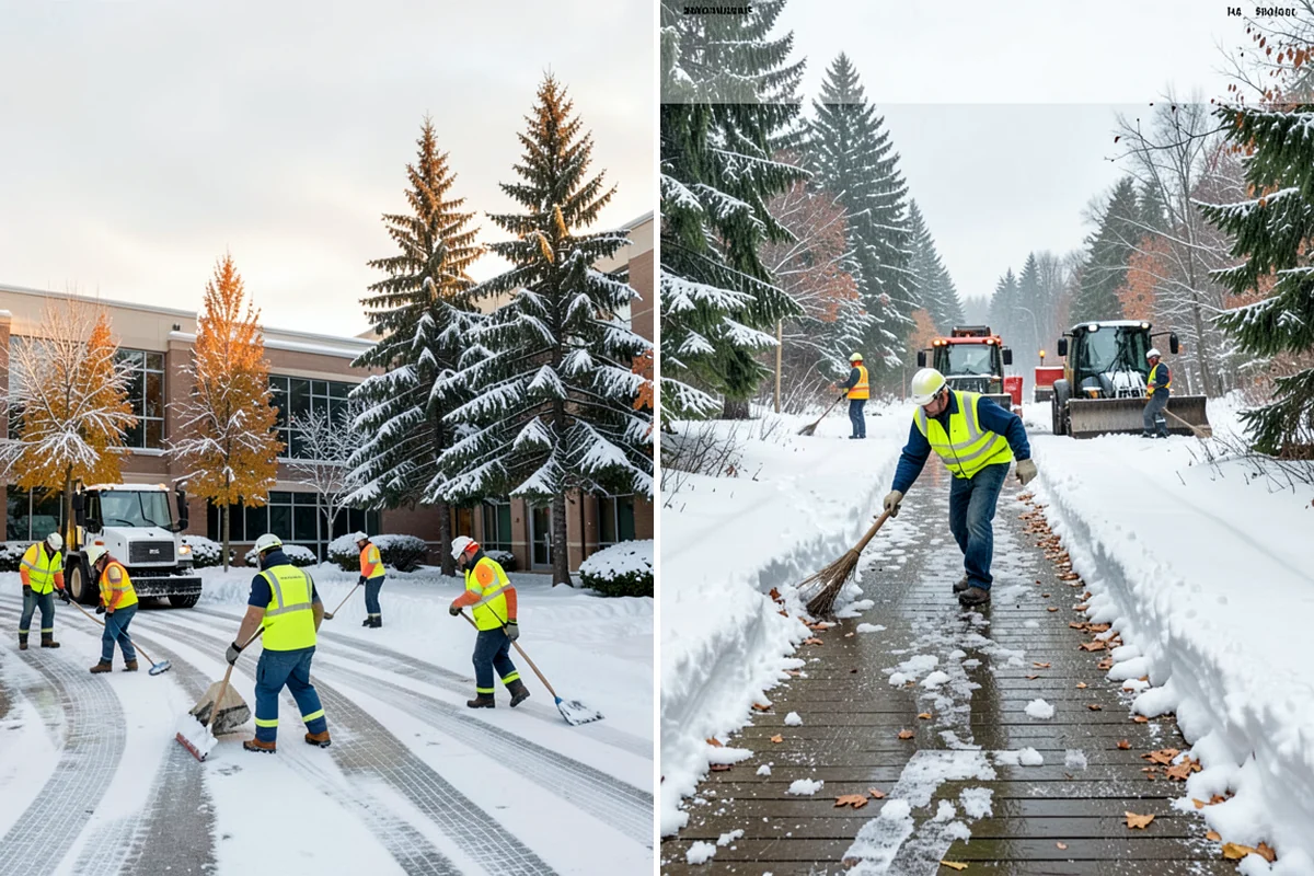 Self-Storage Facility Snow Plowing in Federal Way, King County, WA - Map the drive aisles, gates, and office parking with facility staff