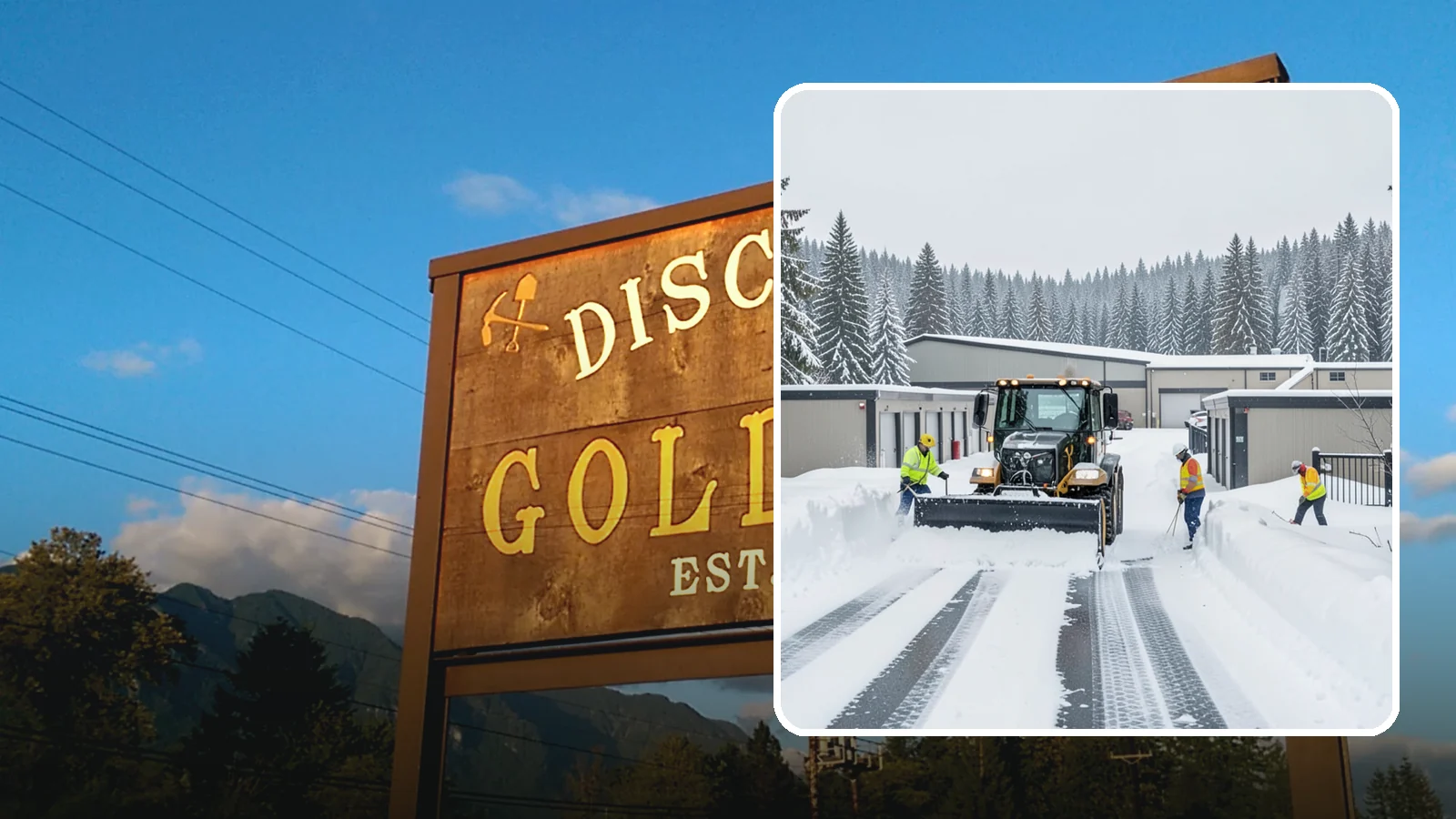 Self-Storage Facility Snow Plowing in Gold Bar, Snohomish County, WA - We plow self-storage drive aisles and gate approaches so customers reach their units and access stays open through a storm.