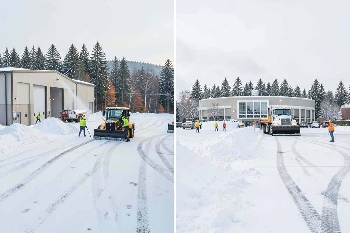 Self-Storage Facility Snow Plowing in Gold Bar, Snohomish County, WA - Map the drive aisles, gates, and office parking with facility staff
