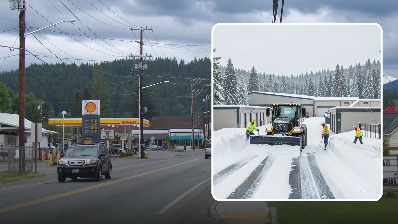 Self-Storage Facility Snow Plowing in Granite Falls, Snohomish County, WA - We plow self-storage drive aisles and gate approaches so customers reach their units and access stays open through a storm.