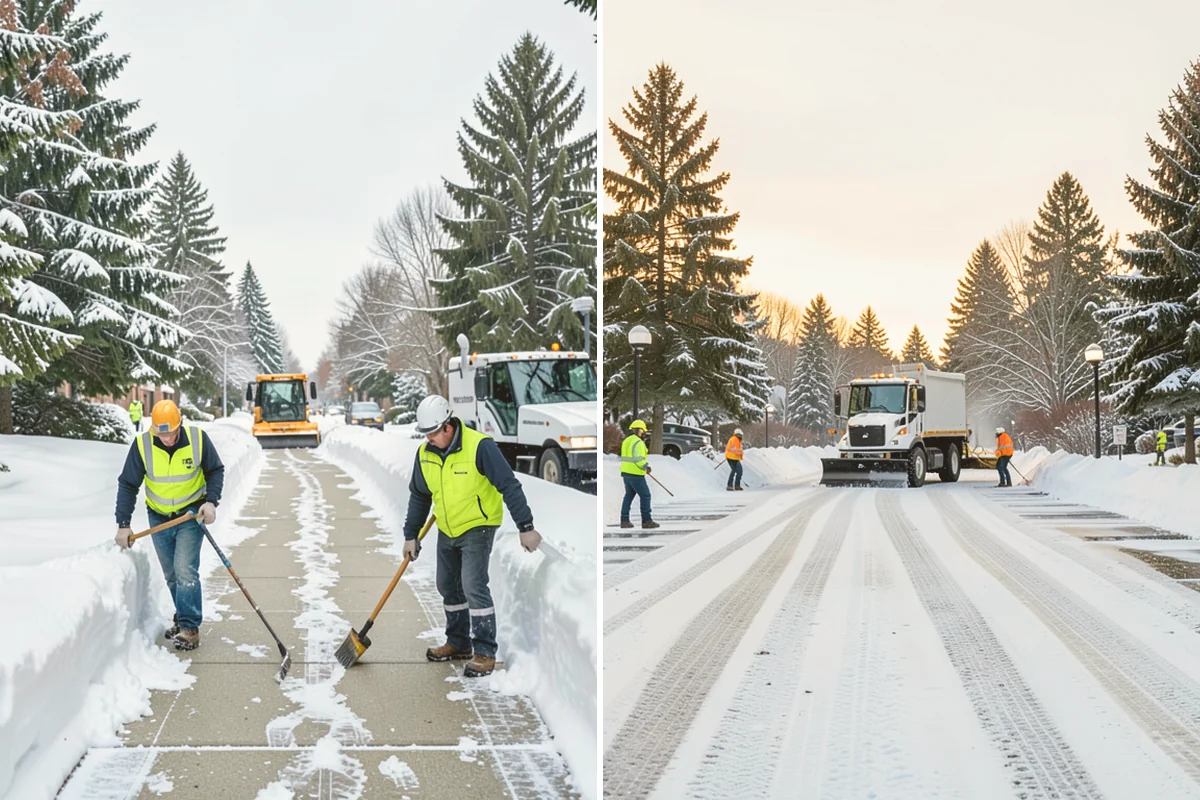 Self-Storage Facility Snow Plowing in Lynnwood, Snohomish County, WA - Map the drive aisles, gates, and office parking with facility staff