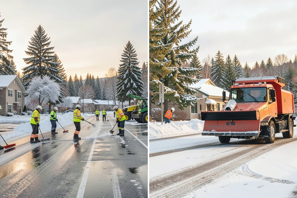Self-Storage Facility Snow Plowing in Marysville, Snohomish County, WA - Map the drive aisles, gates, and office parking with facility staff