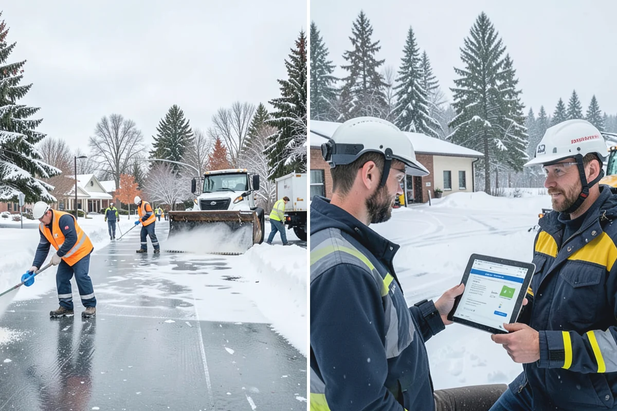 Self-Storage Facility Snow Plowing in Medina, King County, WA - Map the drive aisles, gates, and office parking with facility staff