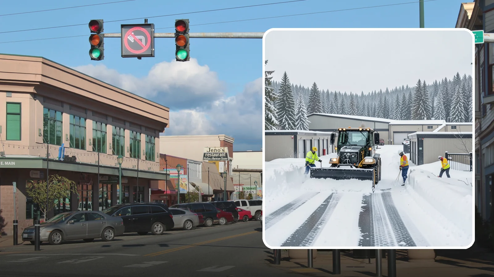 Self-Storage Facility Snow Plowing in Monroe, Snohomish County, WA - We plow self-storage drive aisles and gate approaches so customers reach their units and access stays open through a storm.