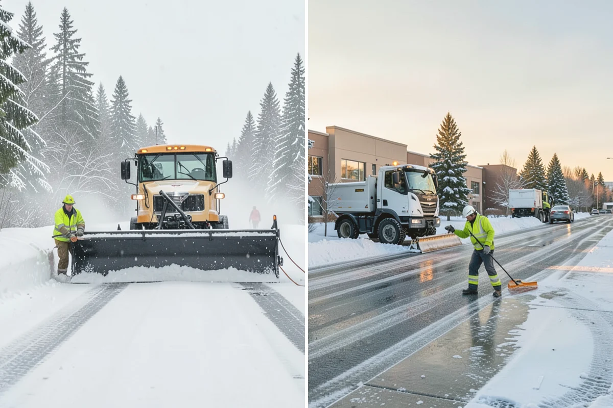 Self-Storage Facility Snow Plowing in Monroe, Snohomish County, WA - Map the drive aisles, gates, and office parking with facility staff