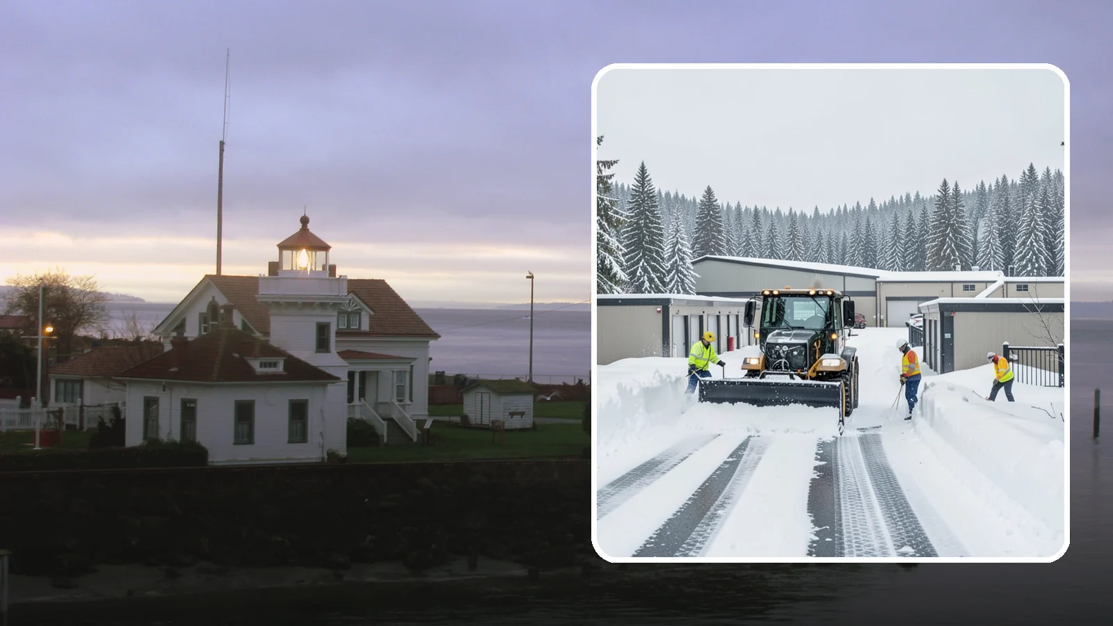Self-Storage Facility Snow Plowing in Mukilteo, Snohomish County, WA - We plow self-storage drive aisles and gate approaches so customers reach their units and access stays open through a storm.