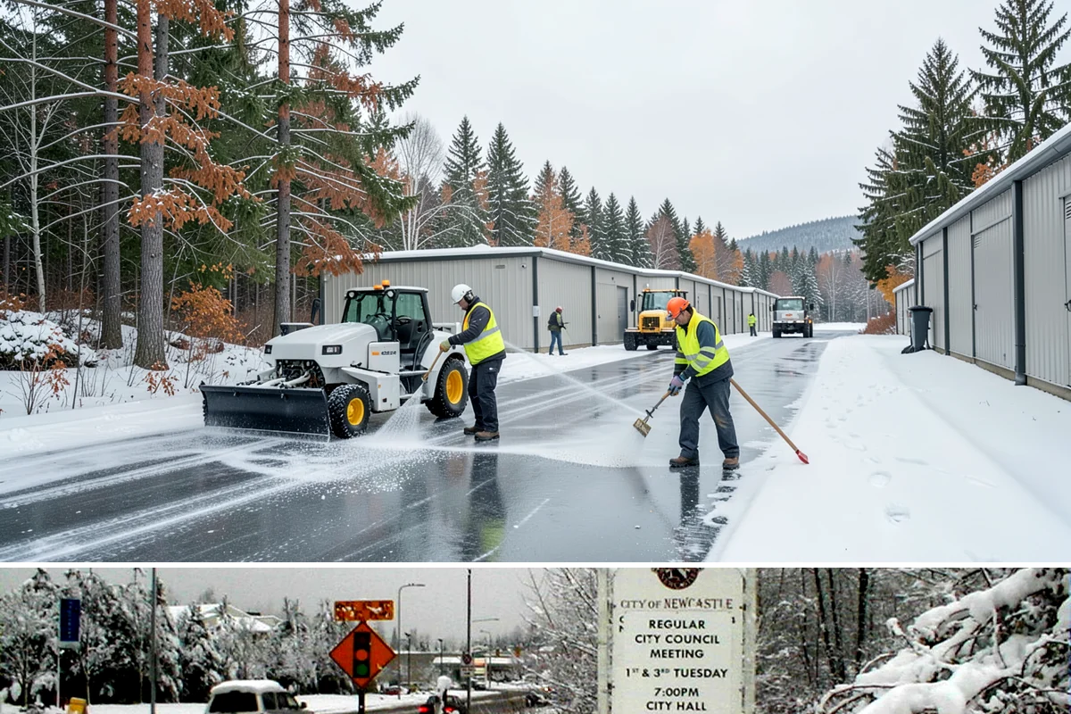 Self-Storage Facility Snow Plowing in Newcastle, King County, WA - Set up service before winter so tenants keep 24-hour access to their units.