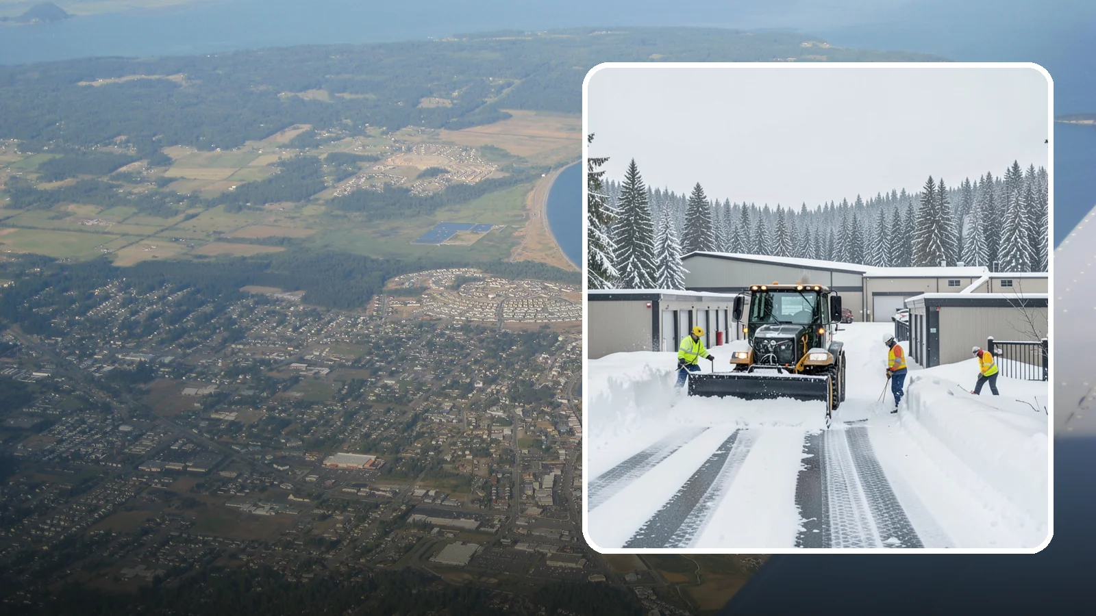 Self-Storage Facility Snow Plowing in Oak Harbor, Island County, WA - We plow self-storage drive aisles and gate approaches so customers reach their units and access stays open through a storm.
