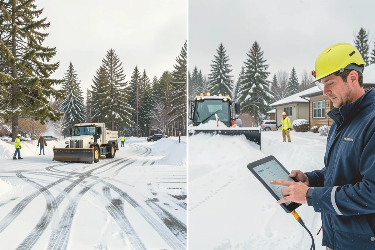 Self-Storage Facility Snow Plowing in Orting, Pierce County, WA - Map the drive aisles, gates, and office parking with facility staff