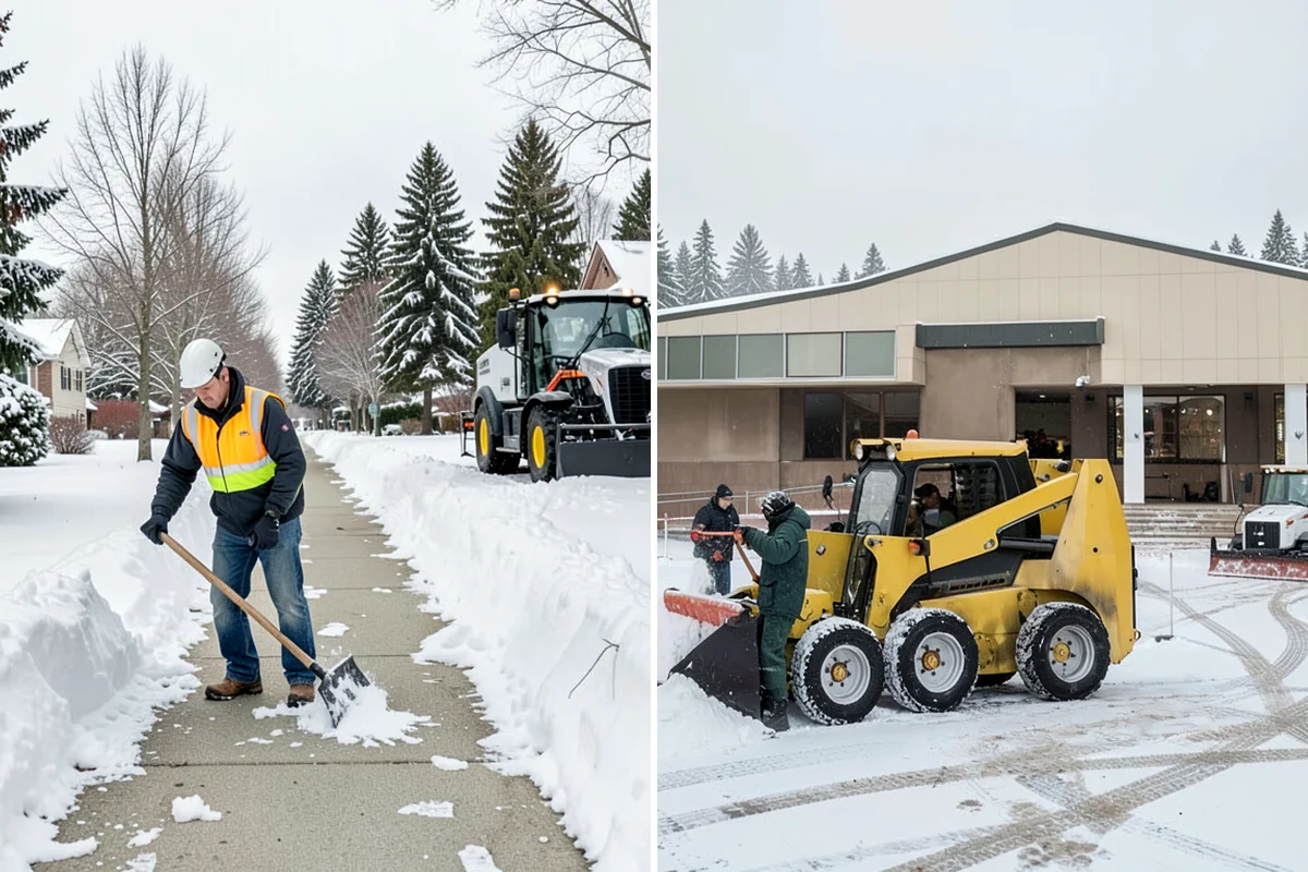 Self-Storage Facility Snow Plowing in Pacific, King County, WA - Map the drive aisles, gates, and office parking with facility staff
