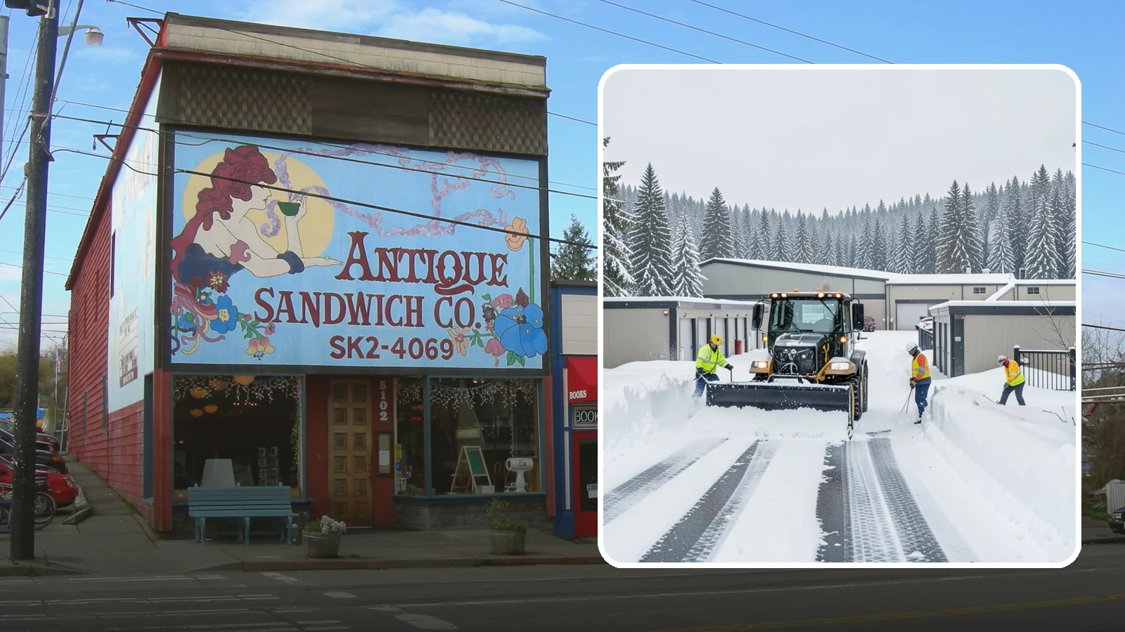Self-Storage Facility Snow Plowing in Ruston, Pierce County, WA - We plow self-storage drive aisles and gate approaches so customers reach their units and access stays open through a storm.