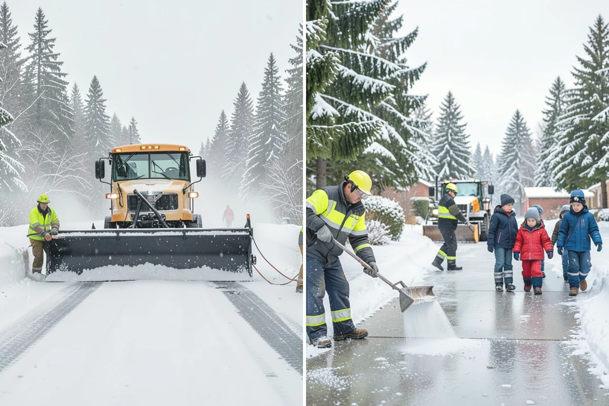 Self-Storage Facility Snow Plowing in Ruston, Pierce County, WA - Map the drive aisles, gates, and office parking with facility staff