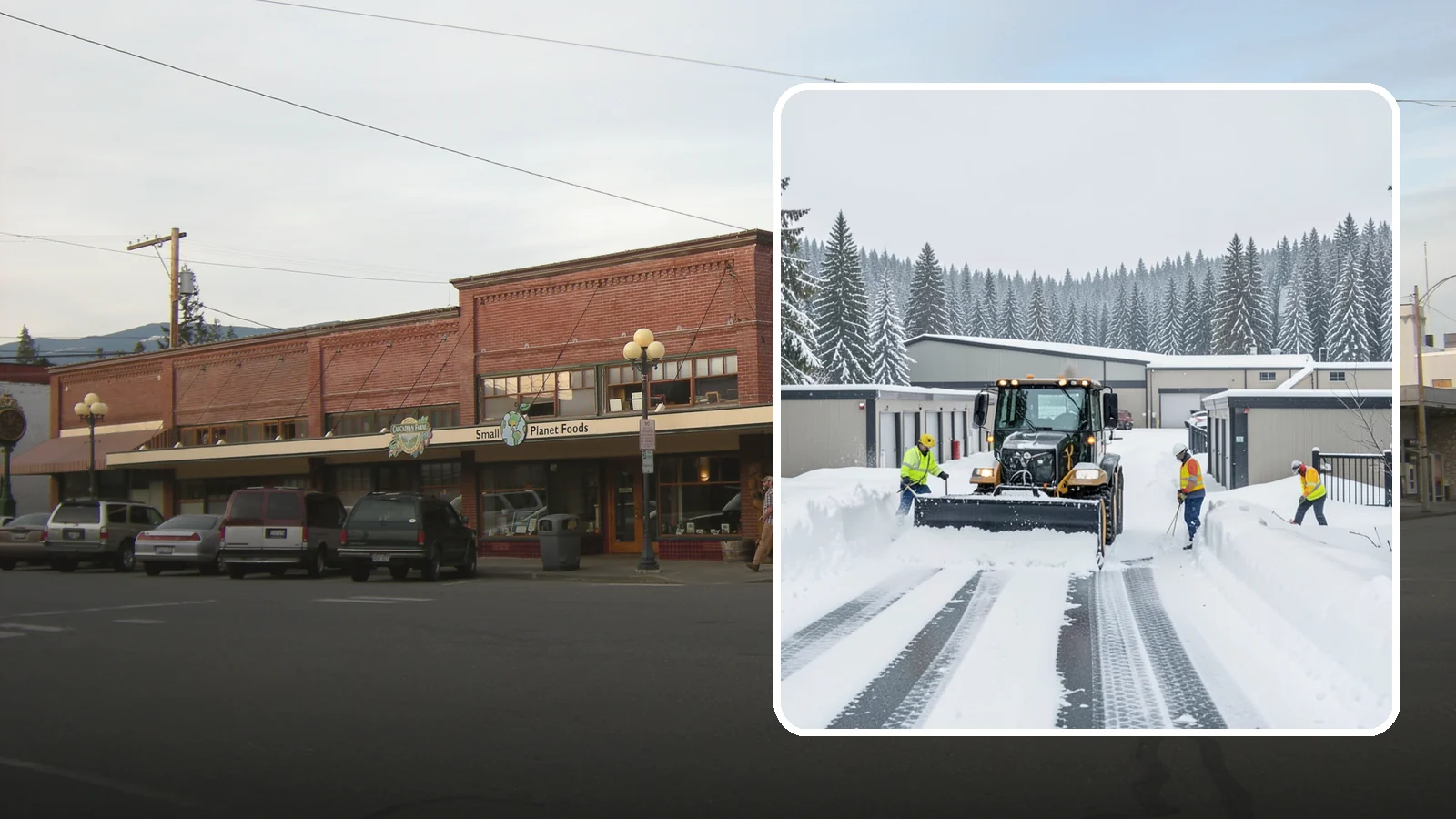 Self-Storage Facility Snow Plowing in Sedro-Woolley, Skagit County, WA - We plow self-storage drive aisles and gate approaches so customers reach their units and access stays open through a storm.