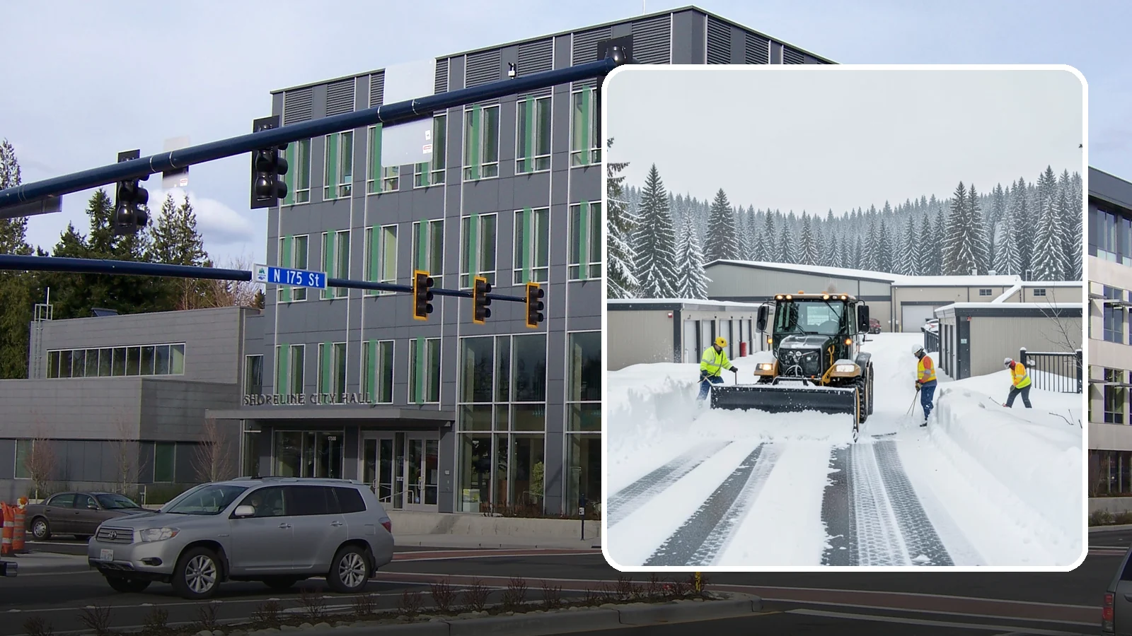Self-Storage Facility Snow Plowing in Shoreline, King County, WA - We plow self-storage drive aisles and gate approaches so customers reach their units and access stays open through a storm.