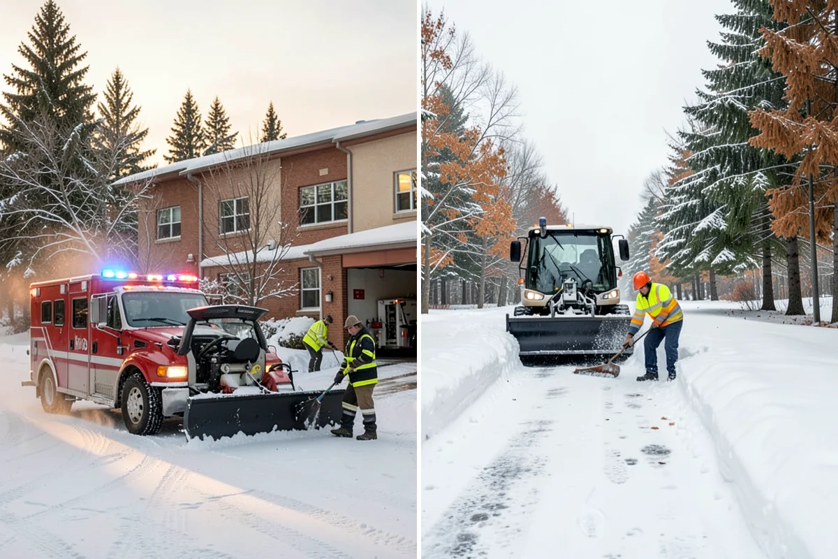 Self-Storage Facility Snow Plowing in Shoreline, King County, WA - Map the drive aisles, gates, and office parking with facility staff