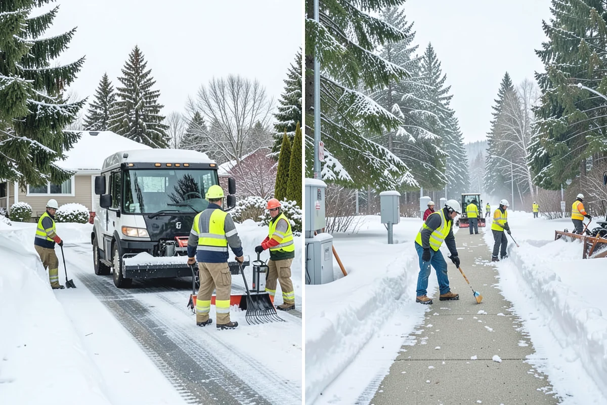 Self-Storage Facility Snow Plowing in South Prairie, Pierce County, WA - Map the drive aisles, gates, and office parking with facility staff