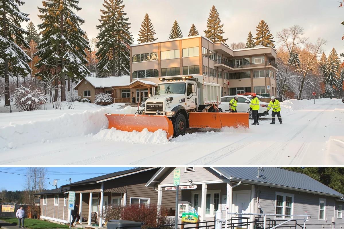 Self-Storage Facility Snow Plowing in South Prairie, Pierce County, WA - Set up service before winter so tenants keep 24-hour access to their units.