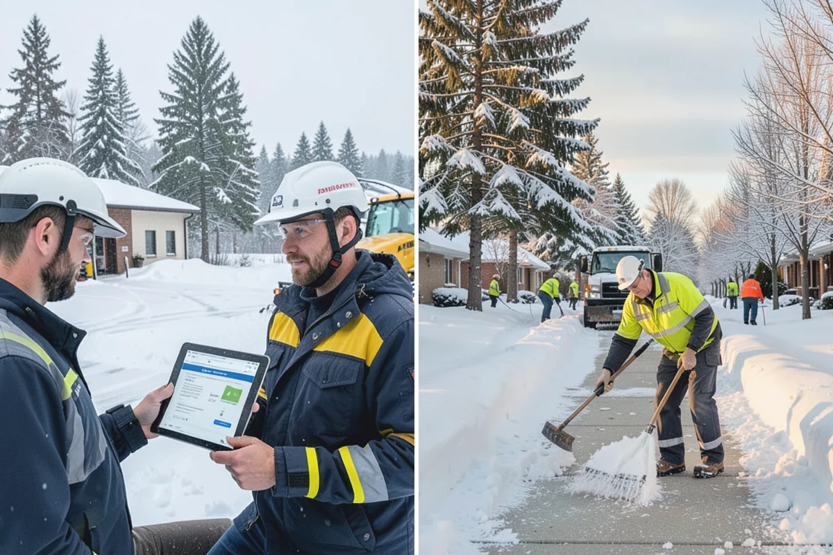 Self-Storage Facility Snow Plowing in Sumner, Pierce County, WA - Map the drive aisles, gates, and office parking with facility staff