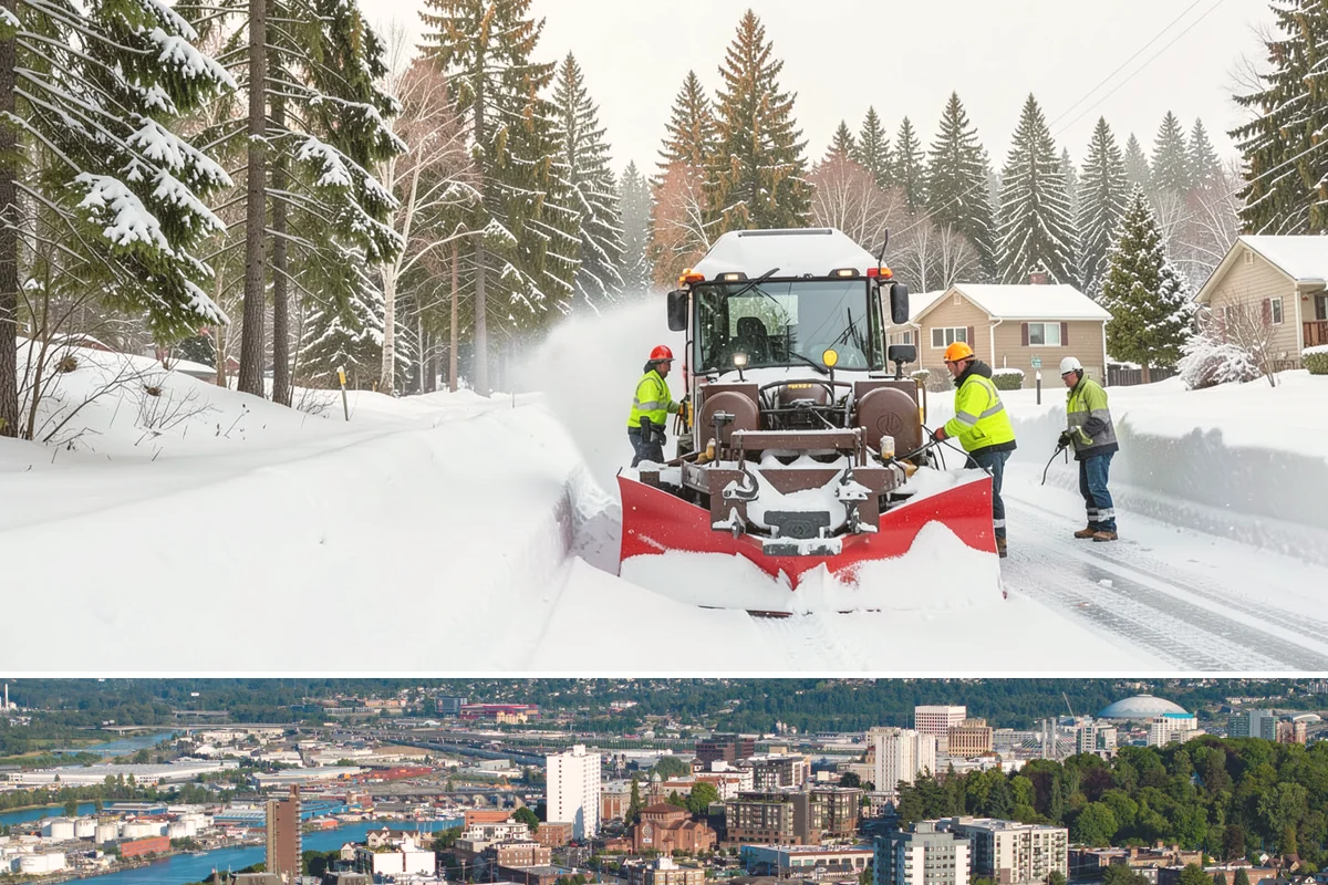 Self-Storage Facility Snow Plowing in Tacoma, Pierce County, WA - Set up service before winter so tenants keep 24-hour access to their units.