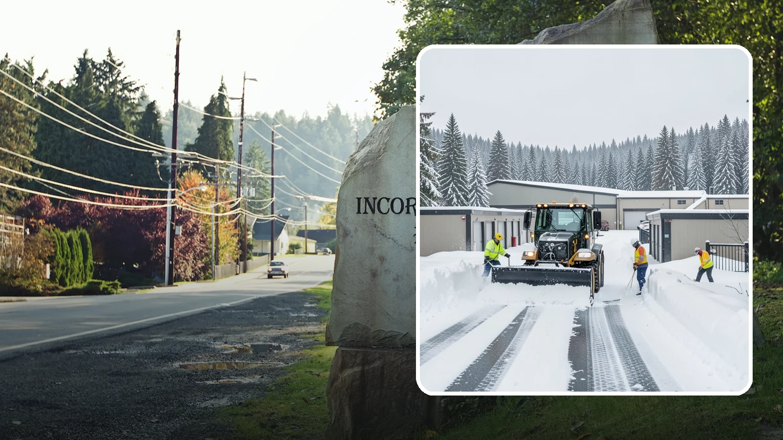 Self-Storage Facility Snow Plowing in Wilkeson, Pierce County, WA - We plow self-storage drive aisles and gate approaches so customers reach their units and access stays open through a storm.
