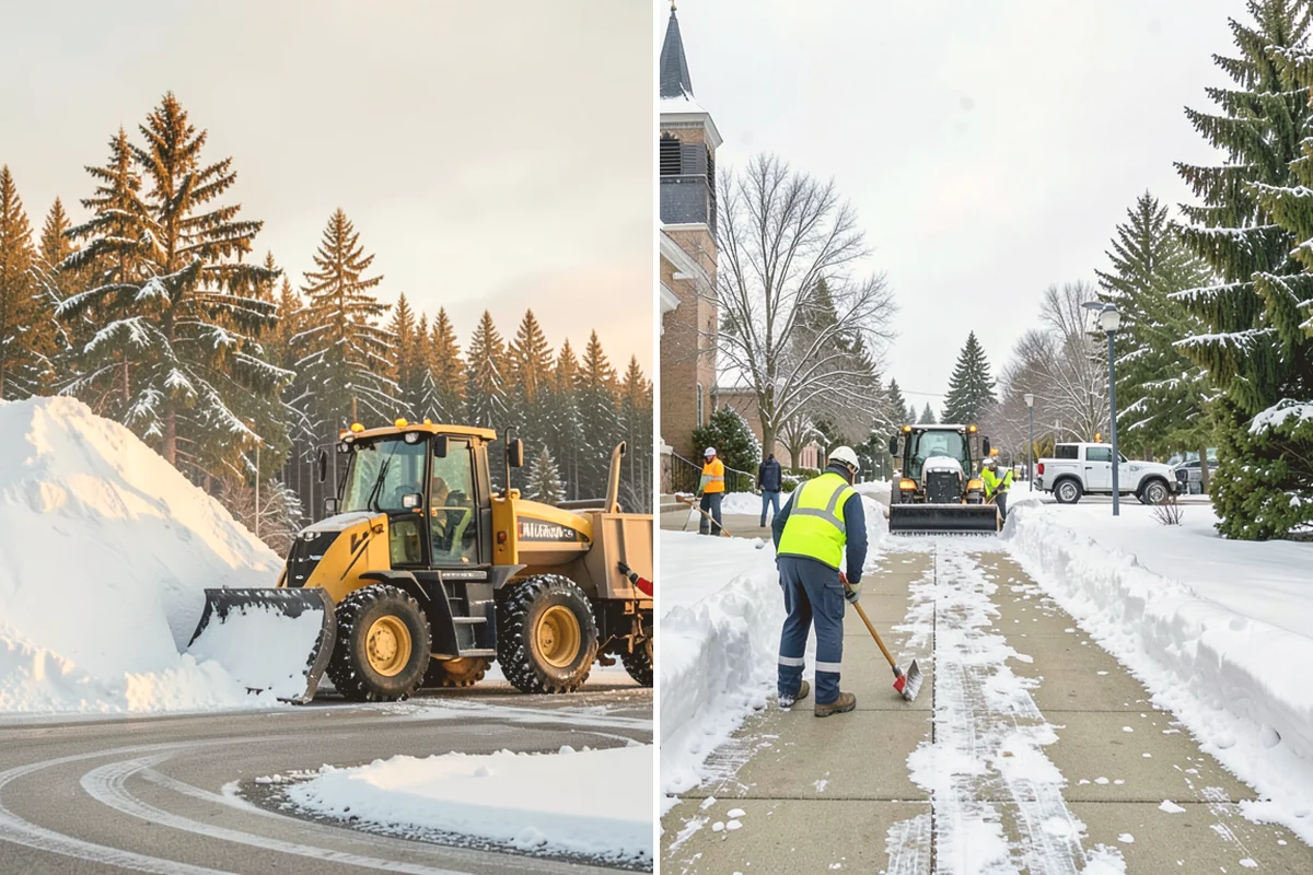 Senior Living Community Deicing in Algona, King County, WA - Map resident walkways, courtyards, ramps, and entrances with staff