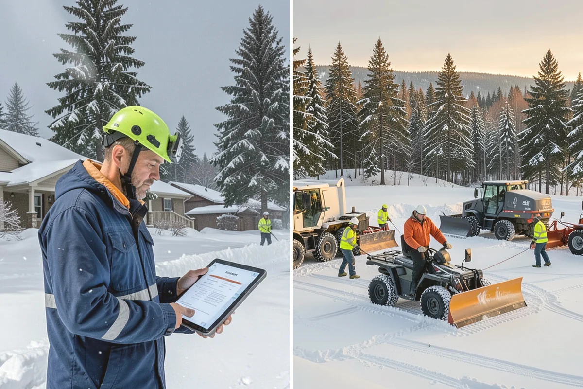 Senior Living Community Deicing in Anacortes, Skagit County, WA - Map resident walkways, courtyards, ramps, and entrances with staff