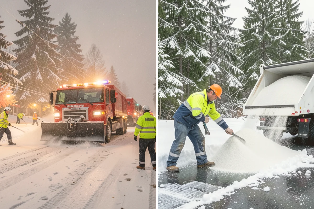 Senior Living Community Deicing in Brier, Snohomish County, WA - Map resident walkways, courtyards, ramps, and entrances with staff