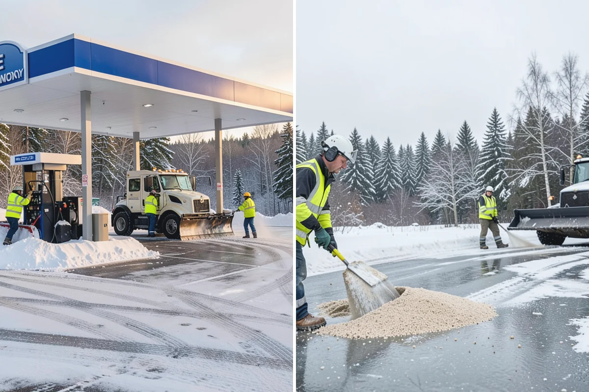Senior Living Community Deicing in Buckley, Pierce County, WA - Map resident walkways, courtyards, ramps, and entrances with staff