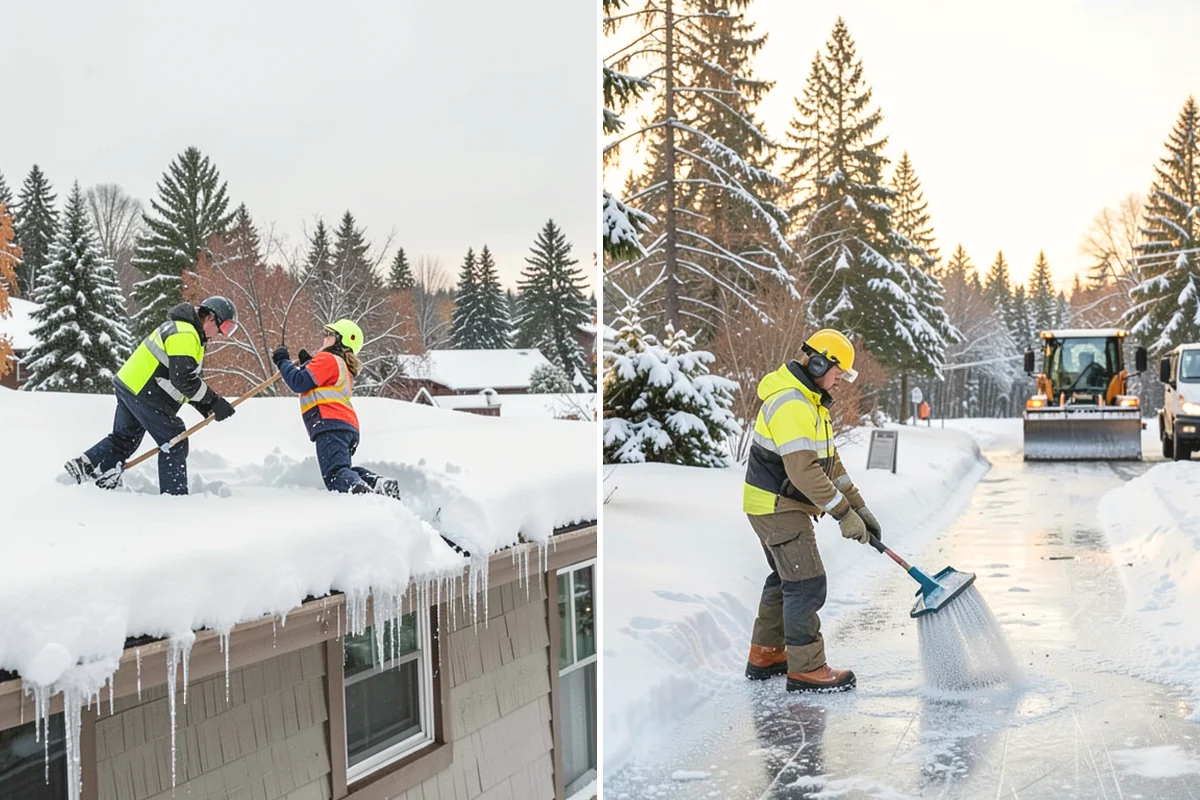 Senior Living Community Deicing in Burien, King County, WA - Map resident walkways, courtyards, ramps, and entrances with staff