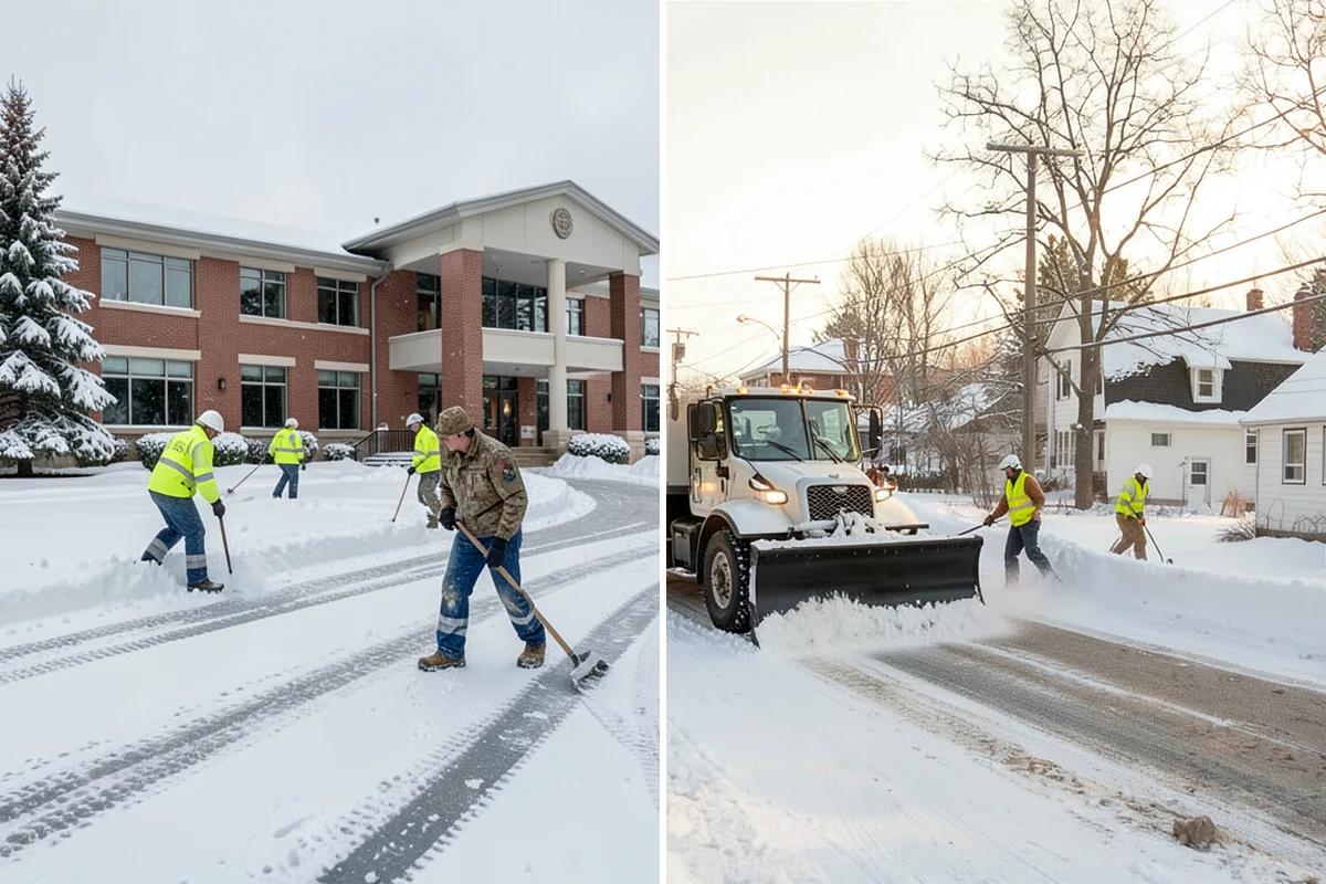 Senior Living Community Deicing in Clyde Hill, King County, WA - Map resident walkways, courtyards, ramps, and entrances with staff