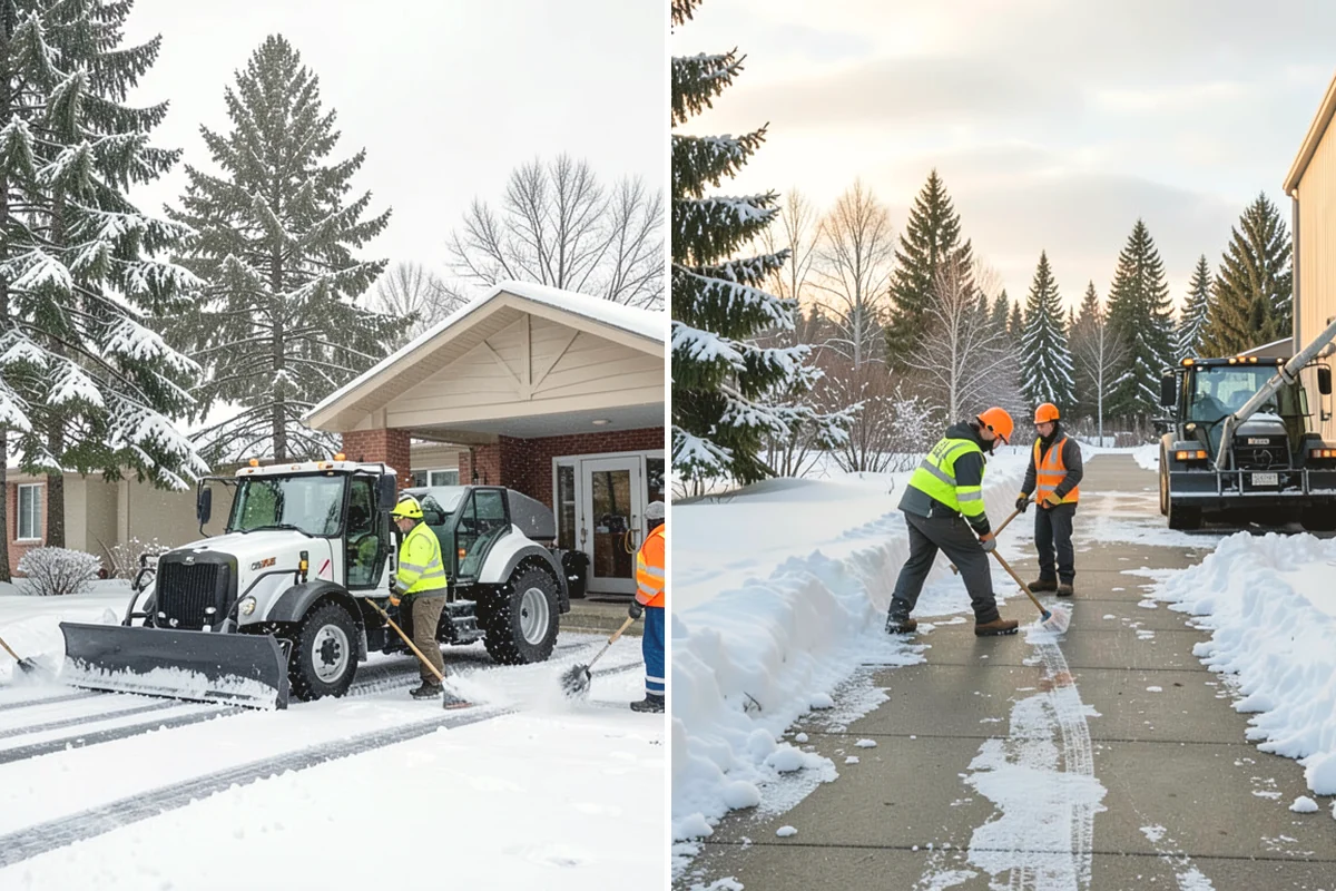 Senior Living Community Deicing in Covington, King County, WA - Map resident walkways, courtyards, ramps, and entrances with staff