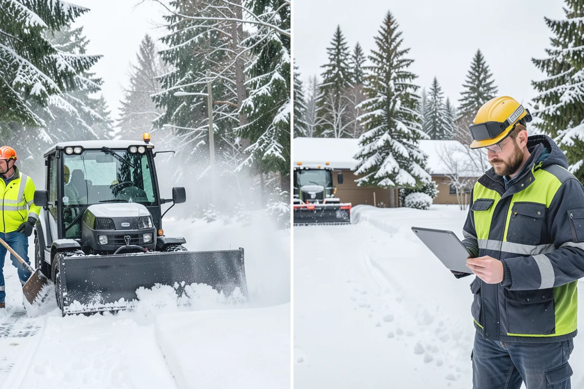 Senior Living Community Deicing in Darrington, Snohomish County, WA - Map resident walkways, courtyards, ramps, and entrances with staff
