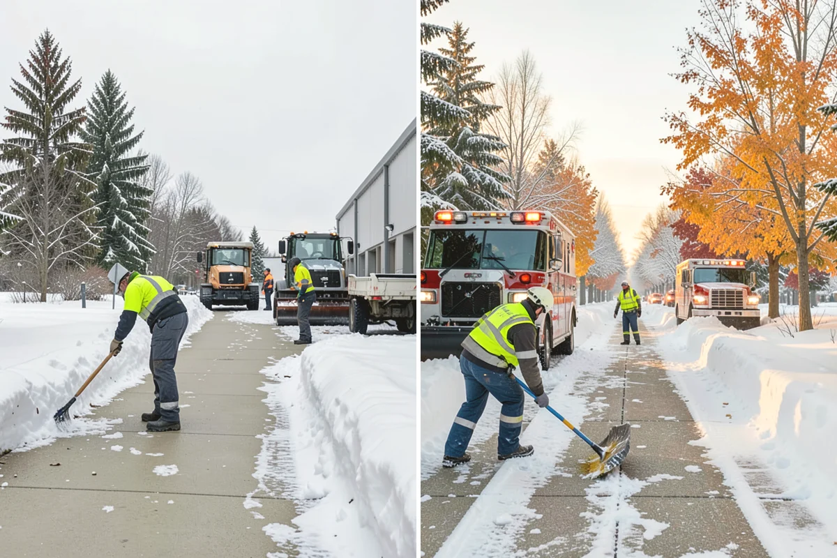 Senior Living Community Deicing in Edgewood, Pierce County, WA - Map resident walkways, courtyards, ramps, and entrances with staff