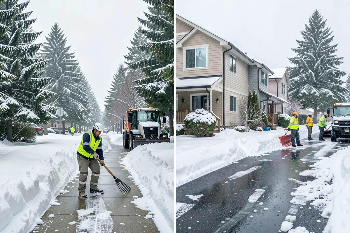 Senior Living Community Deicing in Everett, Snohomish County, WA - Map resident walkways, courtyards, ramps, and entrances with staff