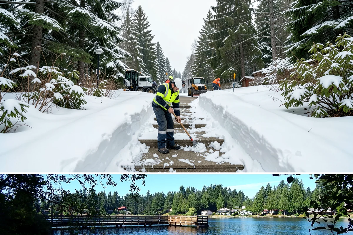 Senior Living Community Deicing in Federal Way, King County, WA - Service covers the entire winter season with heightened, continuous attention during every lowland freeze that endangers resident...