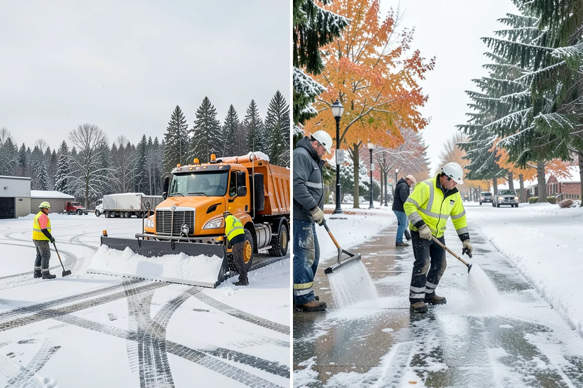 Senior Living Community Deicing in Kenmore, King County, WA - Map resident walkways, courtyards, ramps, and entrances with staff
