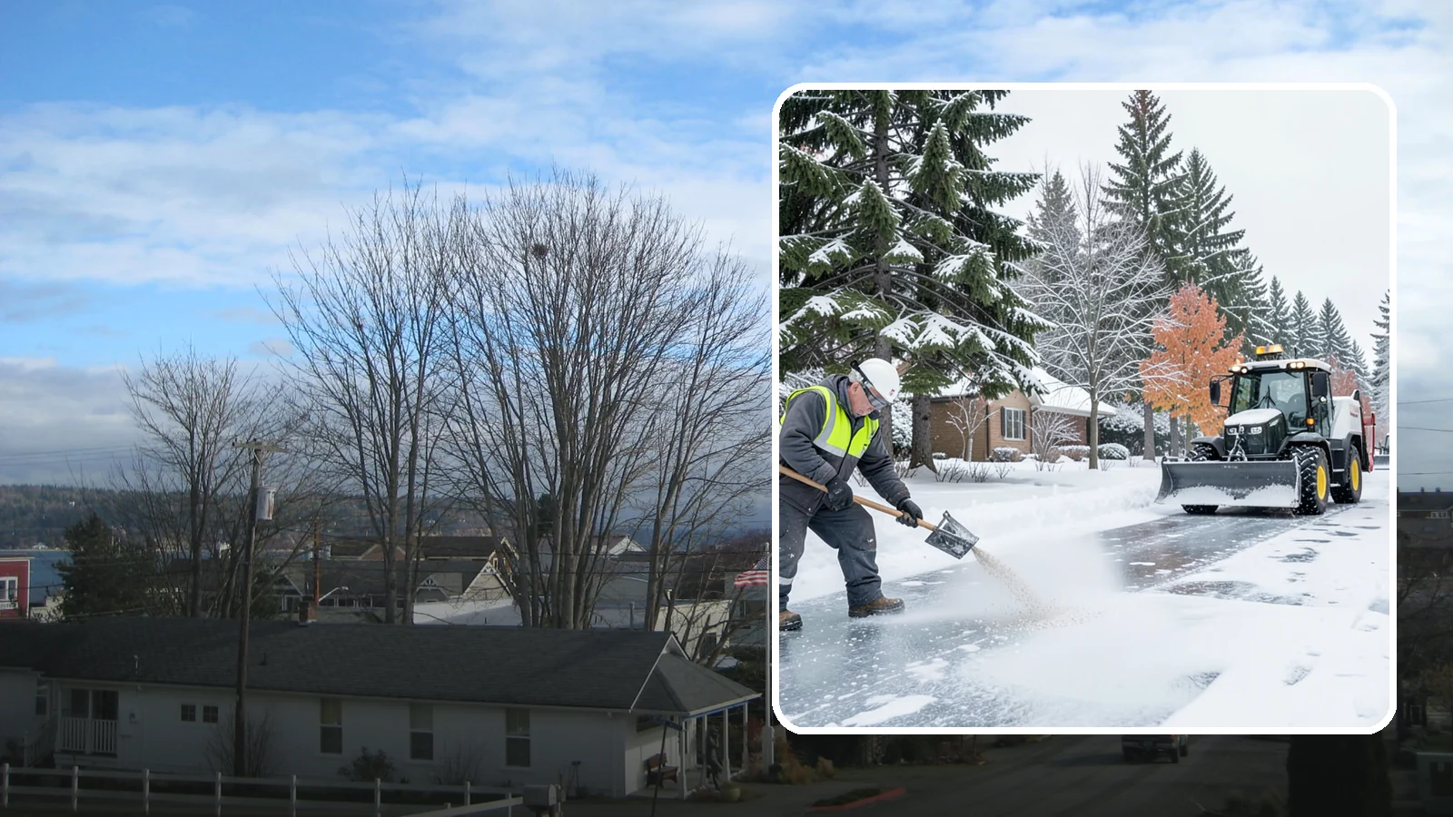 Senior Living Community Deicing in Langley, Island County, WA - Meticulous deicing for senior living communities, where residents' mobility limits make even a thin glaze a serious fall risk.