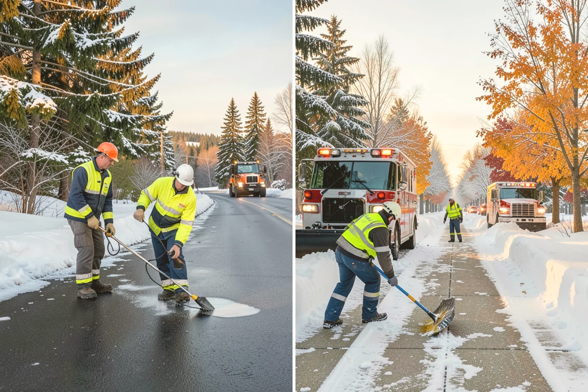 Senior Living Community Deicing in Langley, Island County, WA - Map resident walkways, courtyards, ramps, and entrances with staff