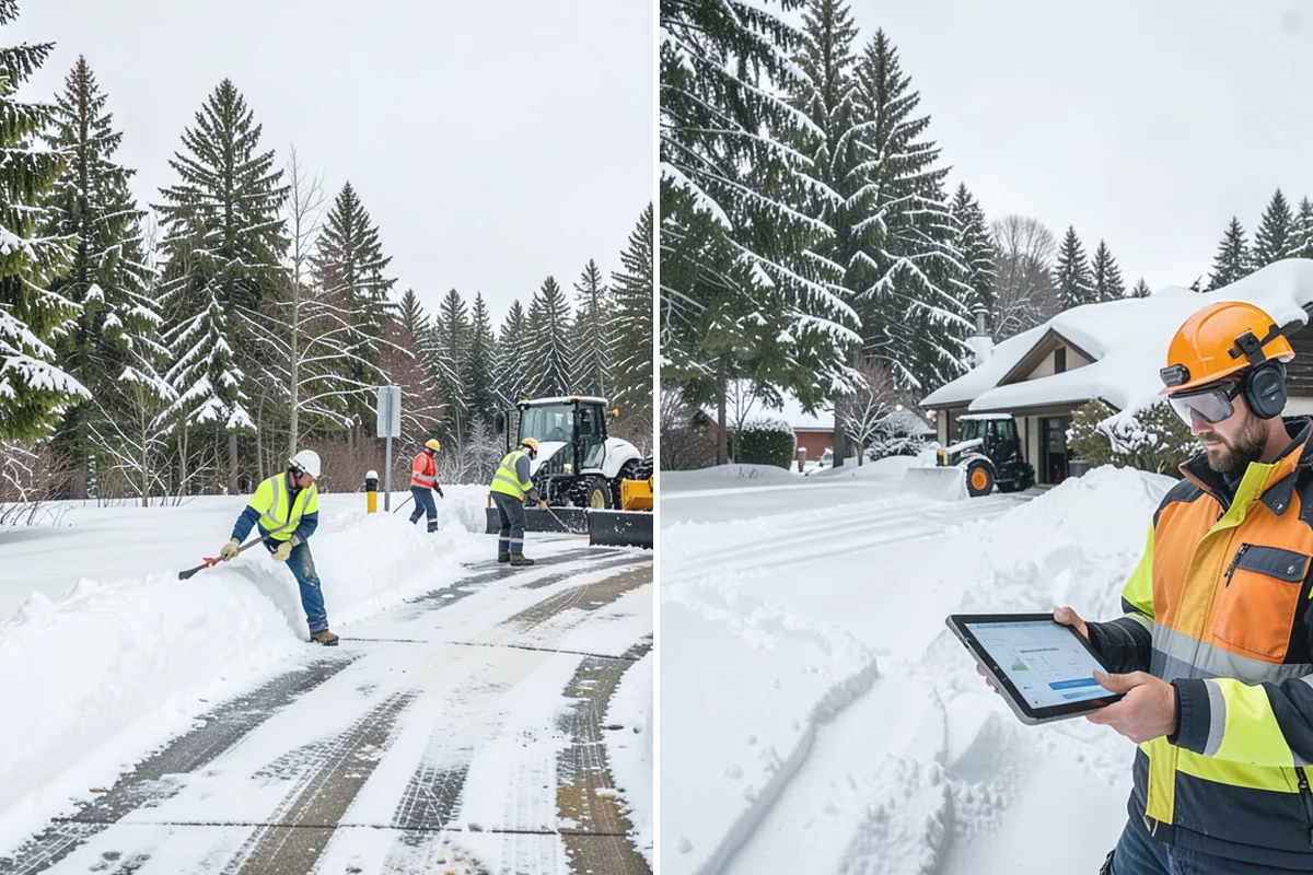 Senior Living Community Deicing in Medina, King County, WA - Map resident walkways, courtyards, ramps, and entrances with staff