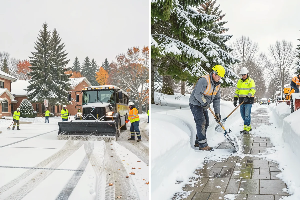 Senior Living Community Deicing in Mount Vernon, Skagit County, WA - Map resident walkways, courtyards, ramps, and entrances with staff