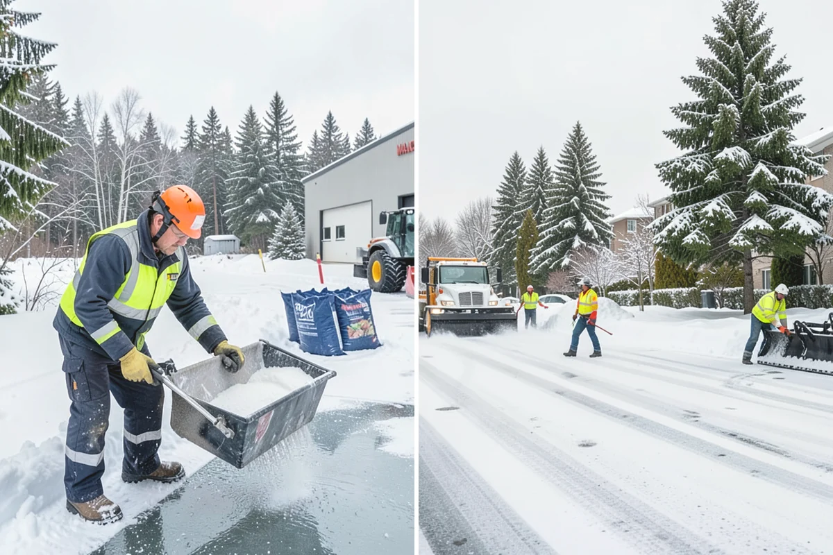 Senior Living Community Deicing in Mountlake Terrace, Snohomish County, WA - Map resident walkways, courtyards, ramps, and entrances with staff