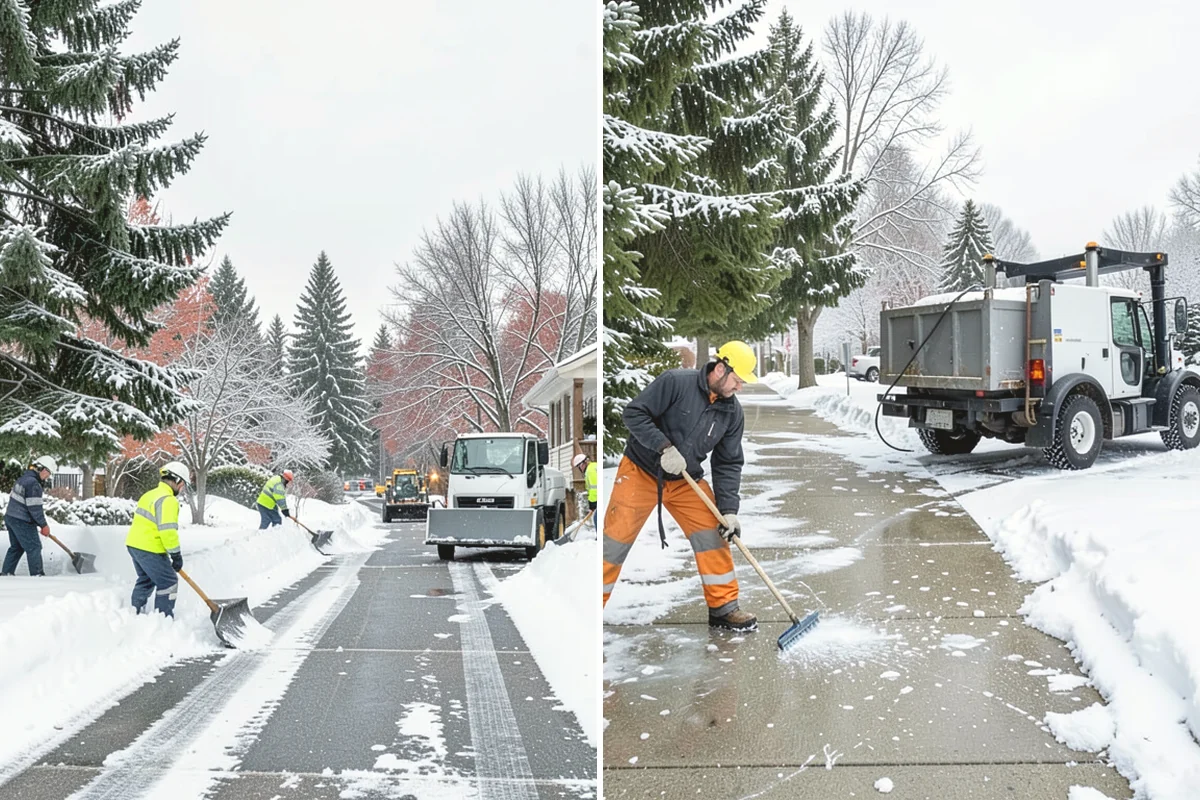 Senior Living Community Deicing in Oak Harbor, Island County, WA - Map resident walkways, courtyards, ramps, and entrances with staff