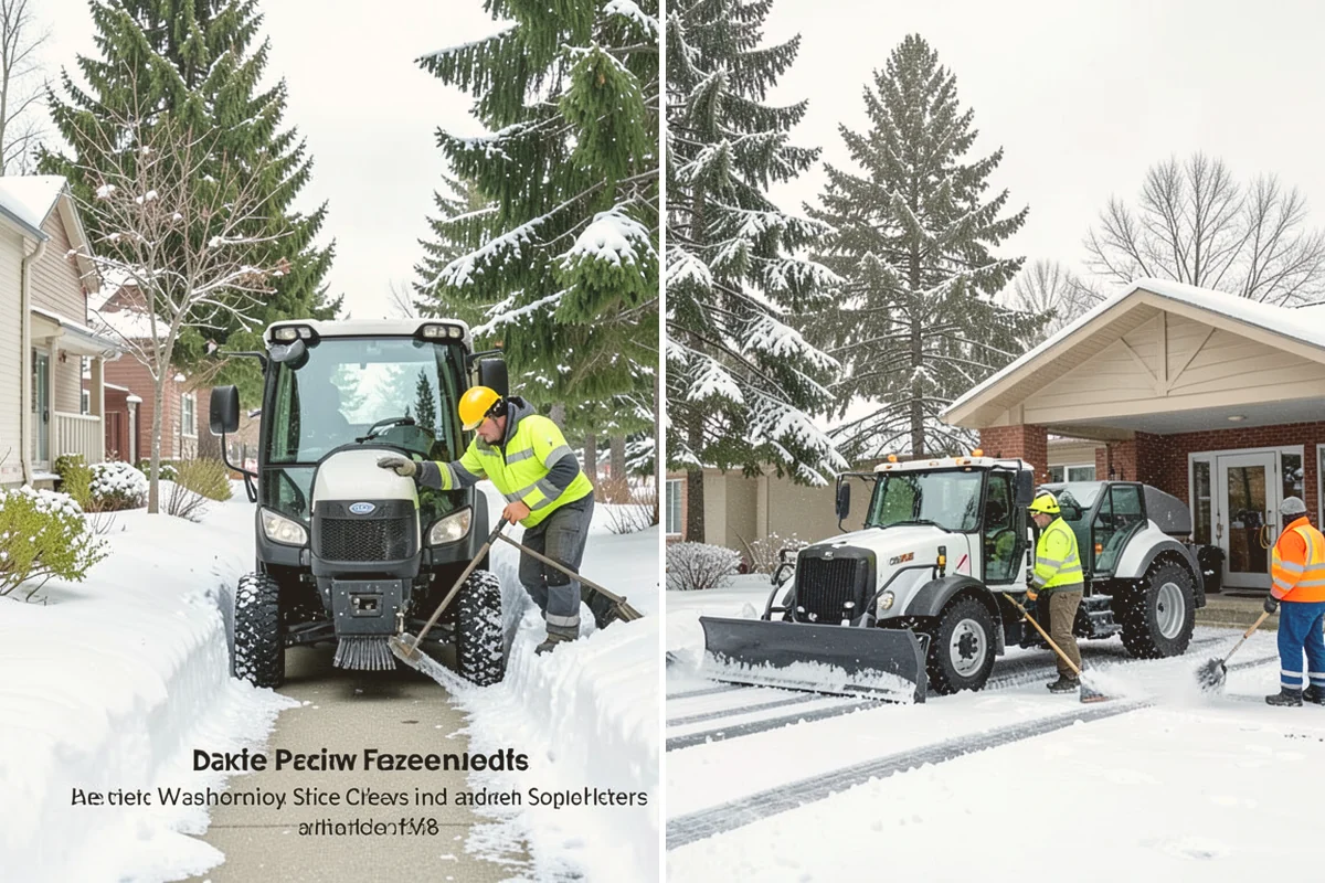 Senior Living Community Deicing in Orting, Pierce County, WA - Map resident walkways, courtyards, ramps, and entrances with staff